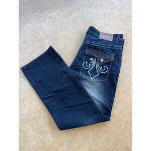 Affliction Mens Jeans 40x33 Baggy Hip hop Embroidered Pockets B4